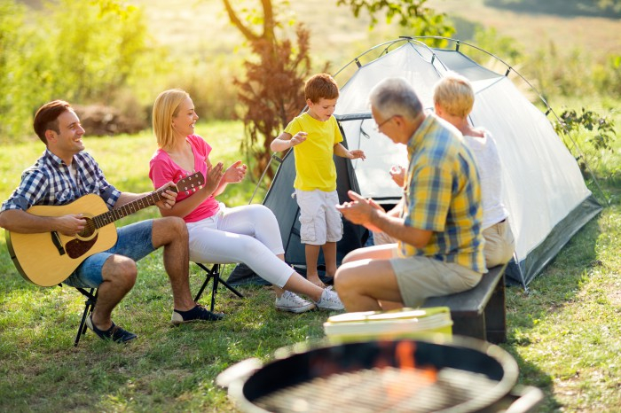 Ambiance conviviale du camping